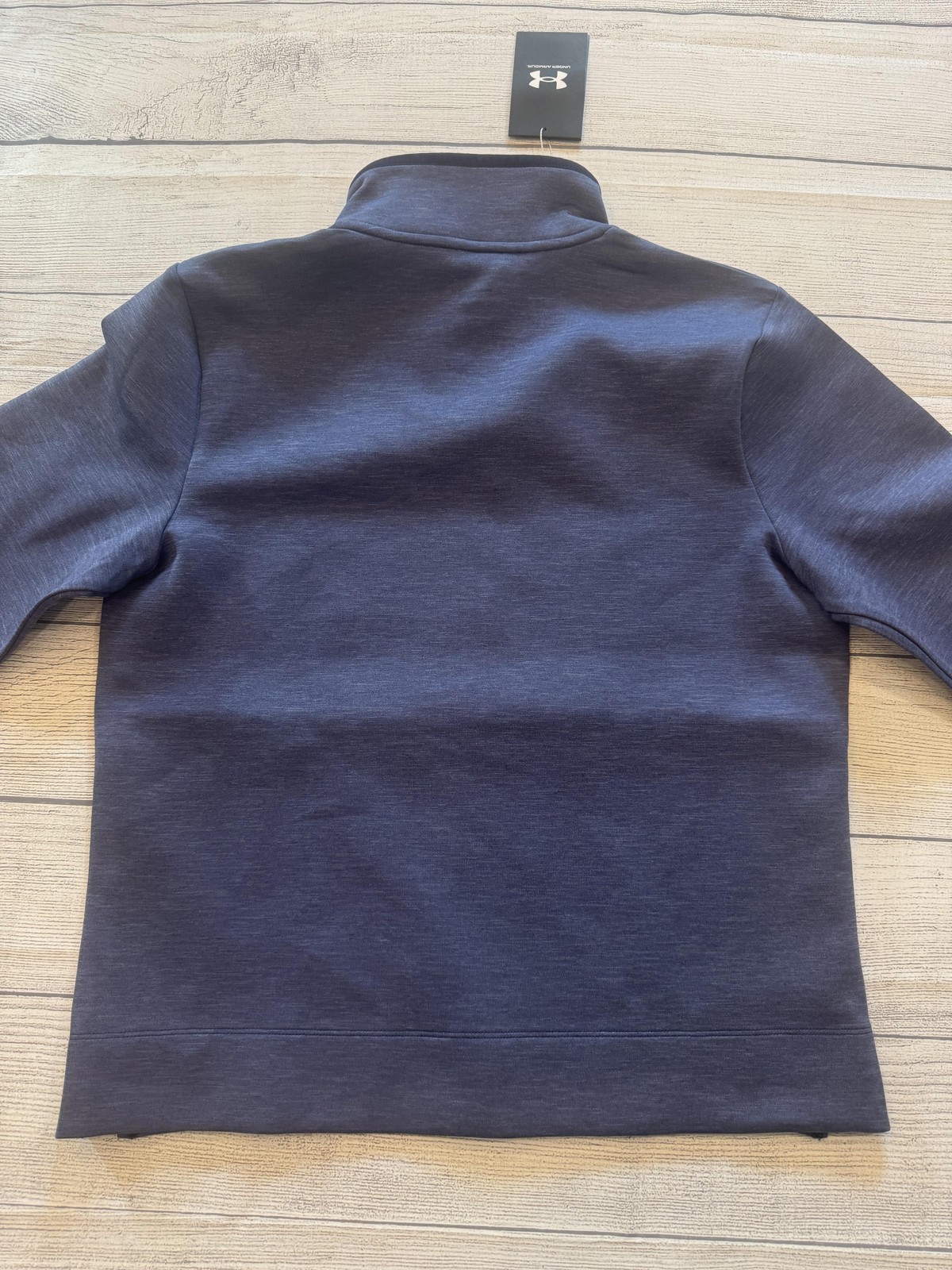 Under Armour Sweater Womens Medium Navy Blue Golf Quarter Zip Pullover Stretch