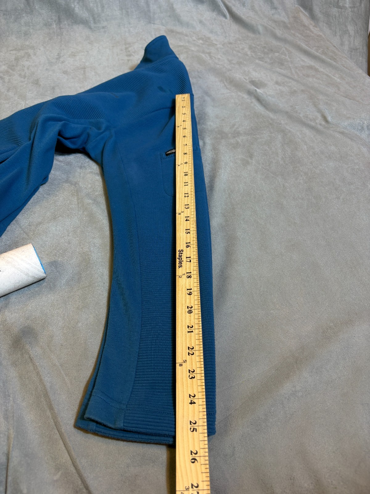Straight Down Broadmoor Blue Pullover Womens 1/4 Zip Golf Performance Ribbed XL