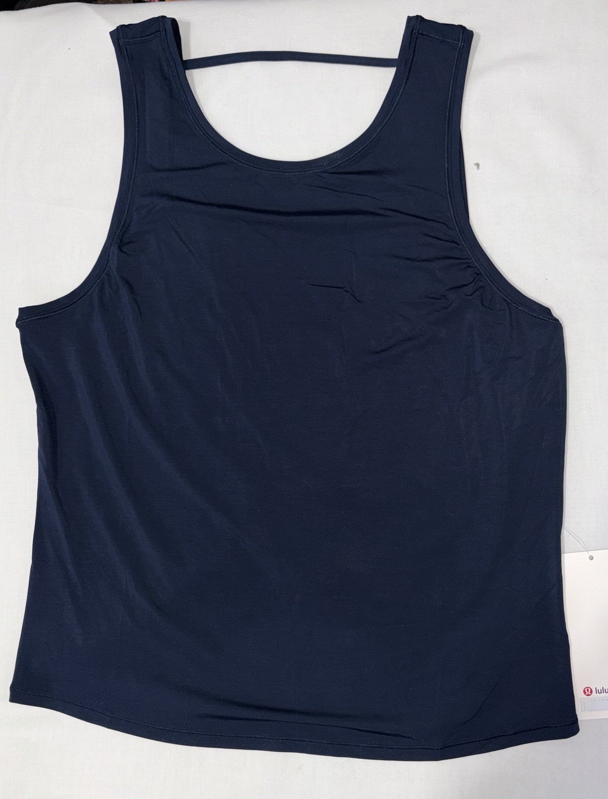 NWT💎LULULEMON💎SIZE 12💎DEEP STRETCH TANK💎AUTHENTIC💎HIP LENGTH💎TRUE NAVY