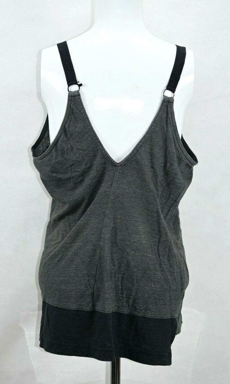 Reebok Size M Gray & Black Pullover Tank Top RN#104141 Cotton Polyester Rayon