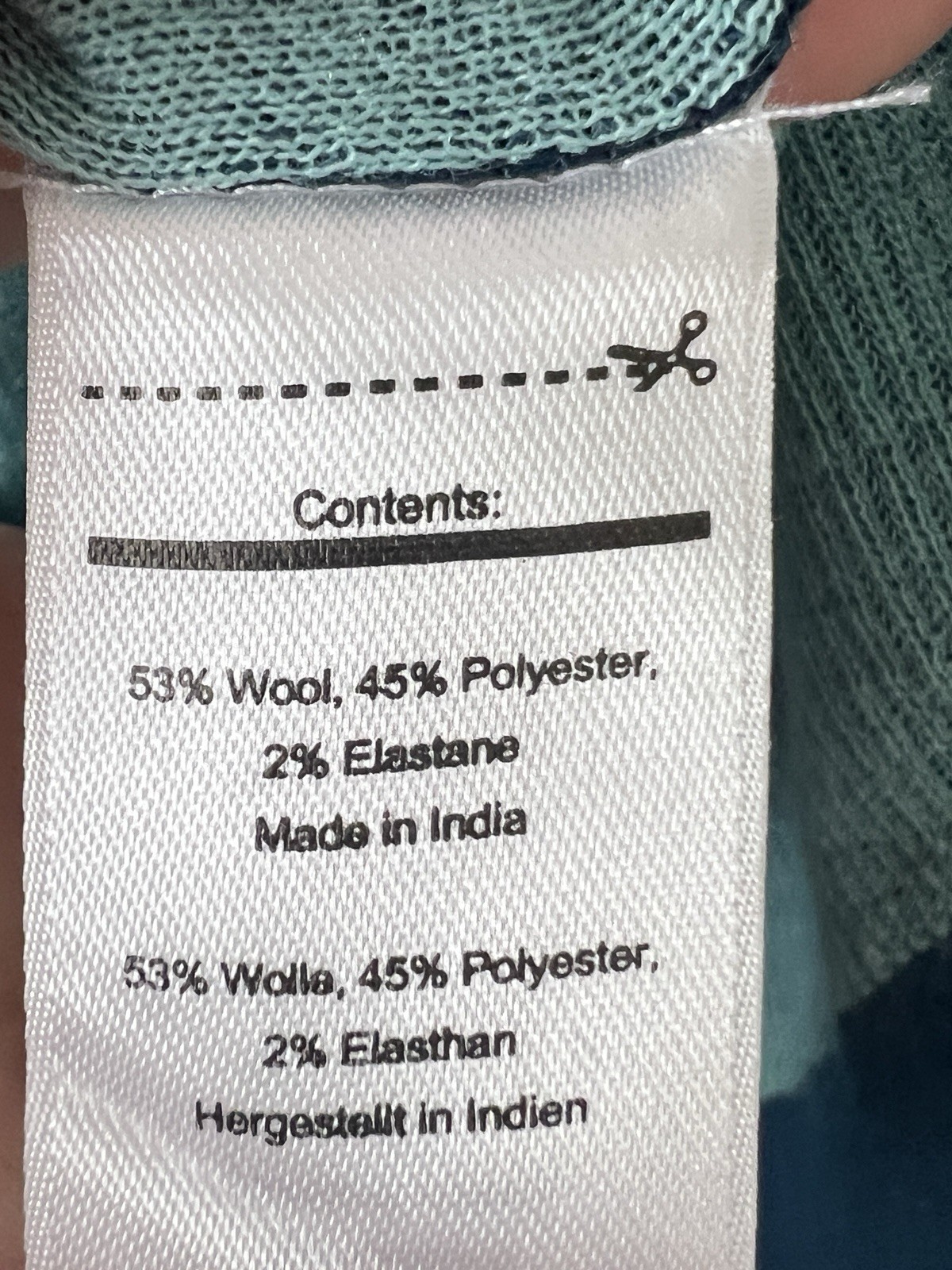 Smartwool Intraknit 200 Teal Baselayer Shirt Women’s Sz S