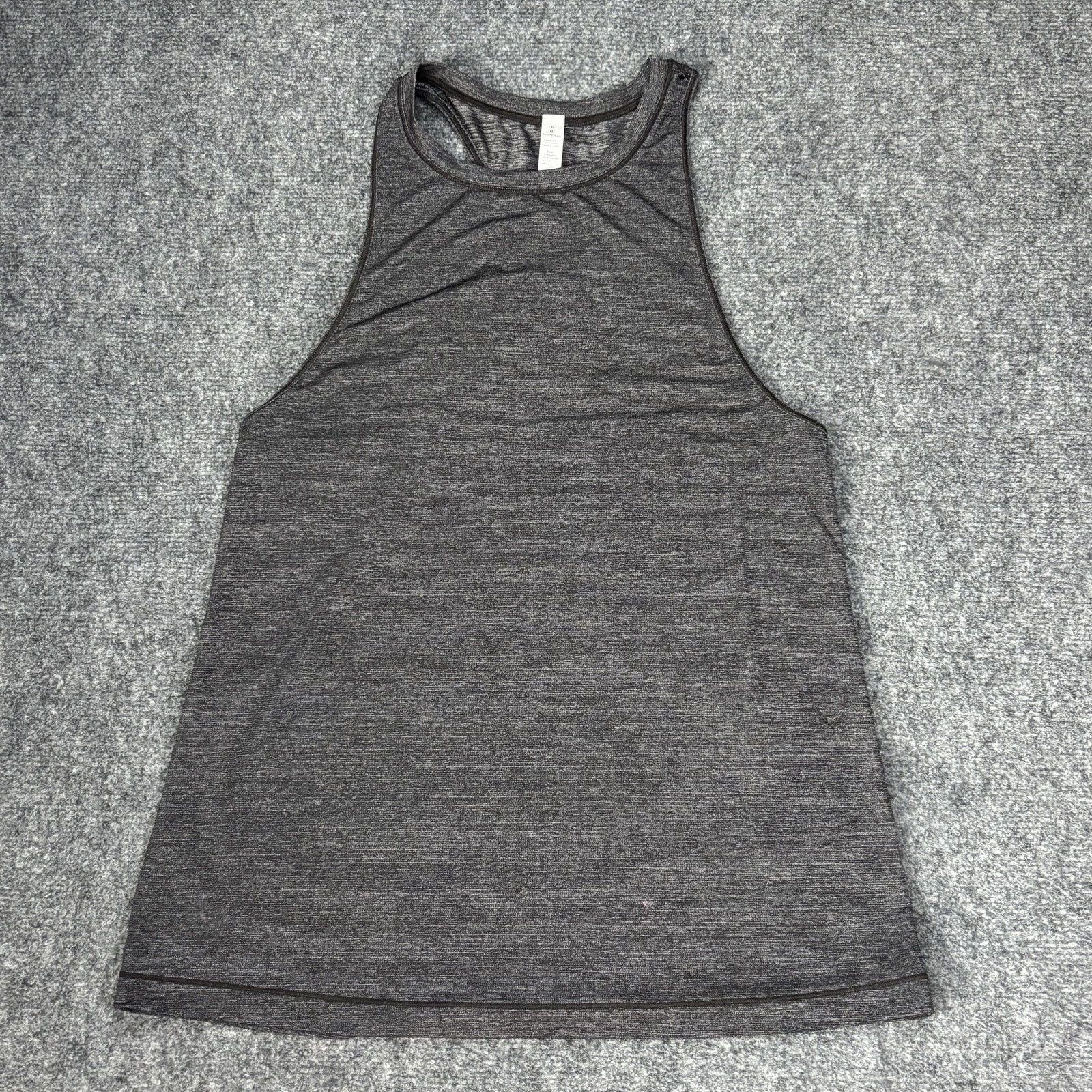 Lululemon Tank Top Womens 6 Gray High Neck Racerback Built In Bra Athletic Yoga