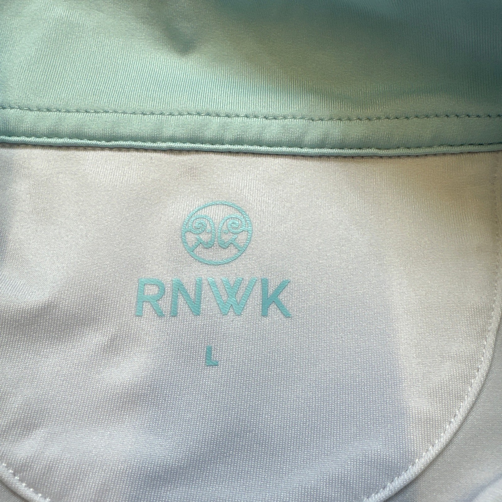 RNWK Performance Quarter Zip Pullover Womens Large Golf White Walking Pickleball
