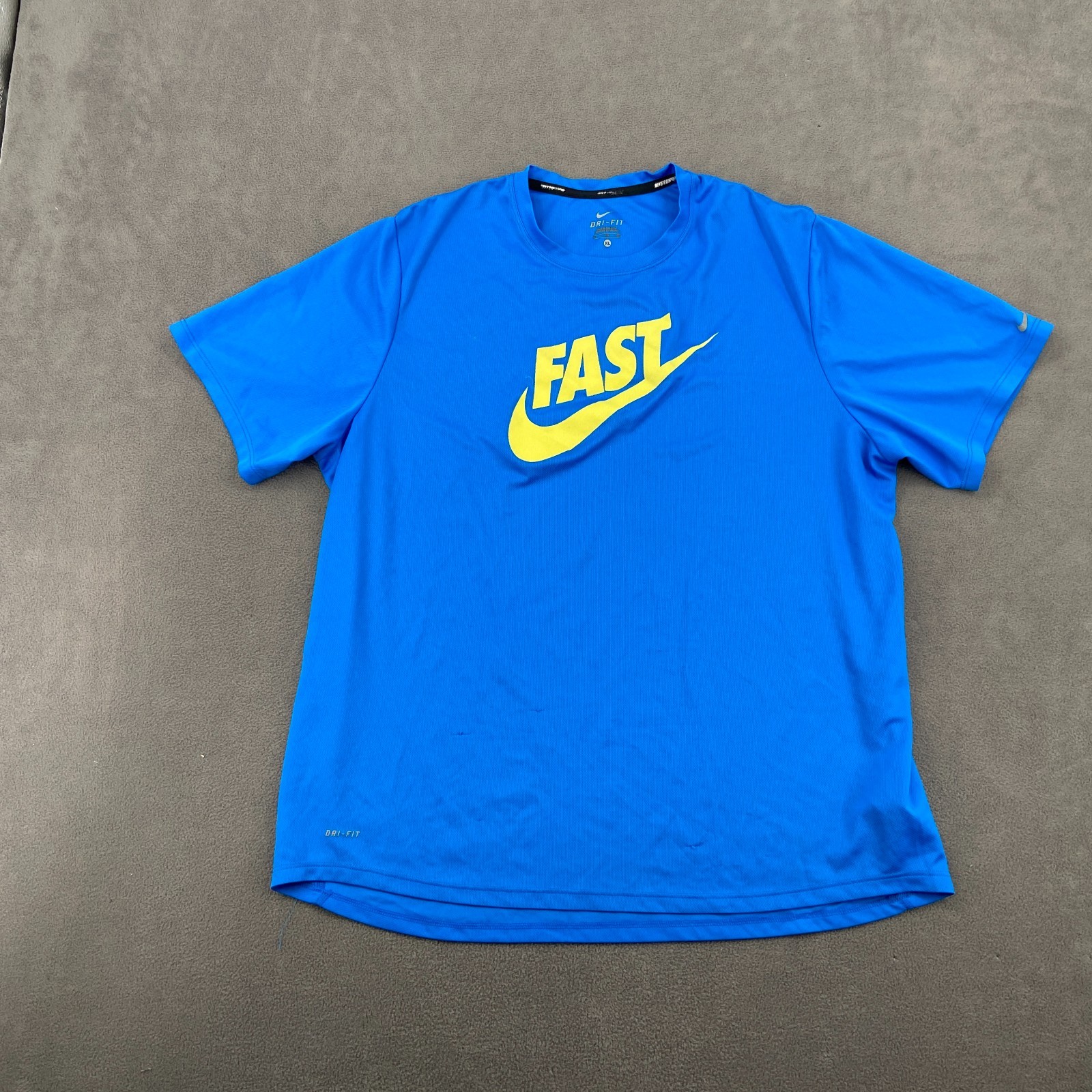 Nike Dri-Fit Running Top Womens XL Blue Fast Moisture Wicking Training Athletic