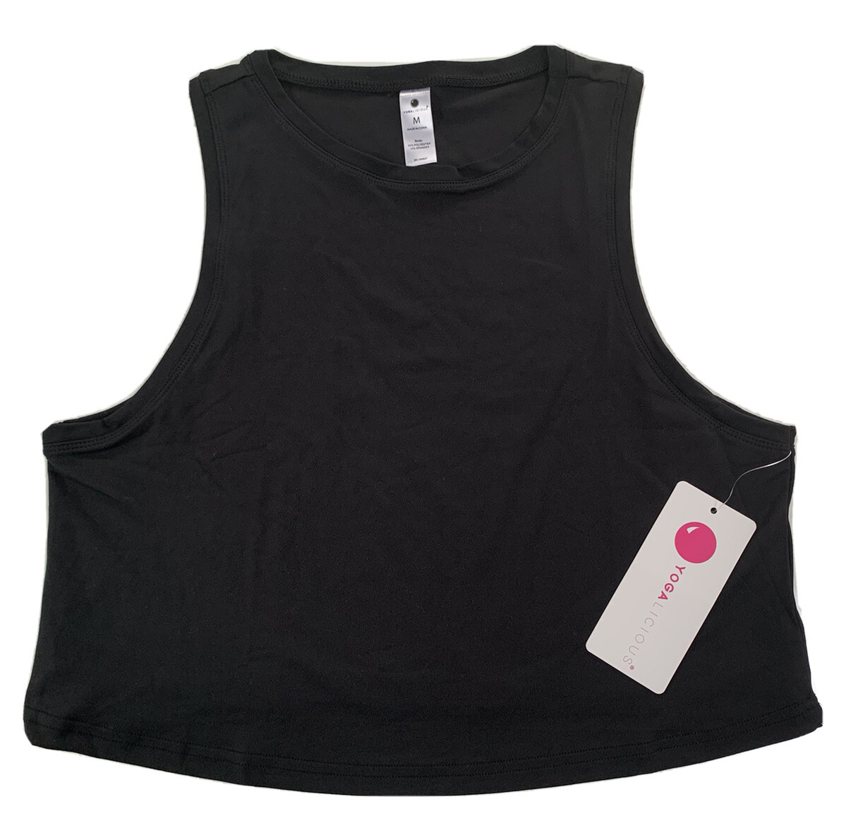 Yogalicious Women’s Cropped Tank Top TY12803 Black S M L
