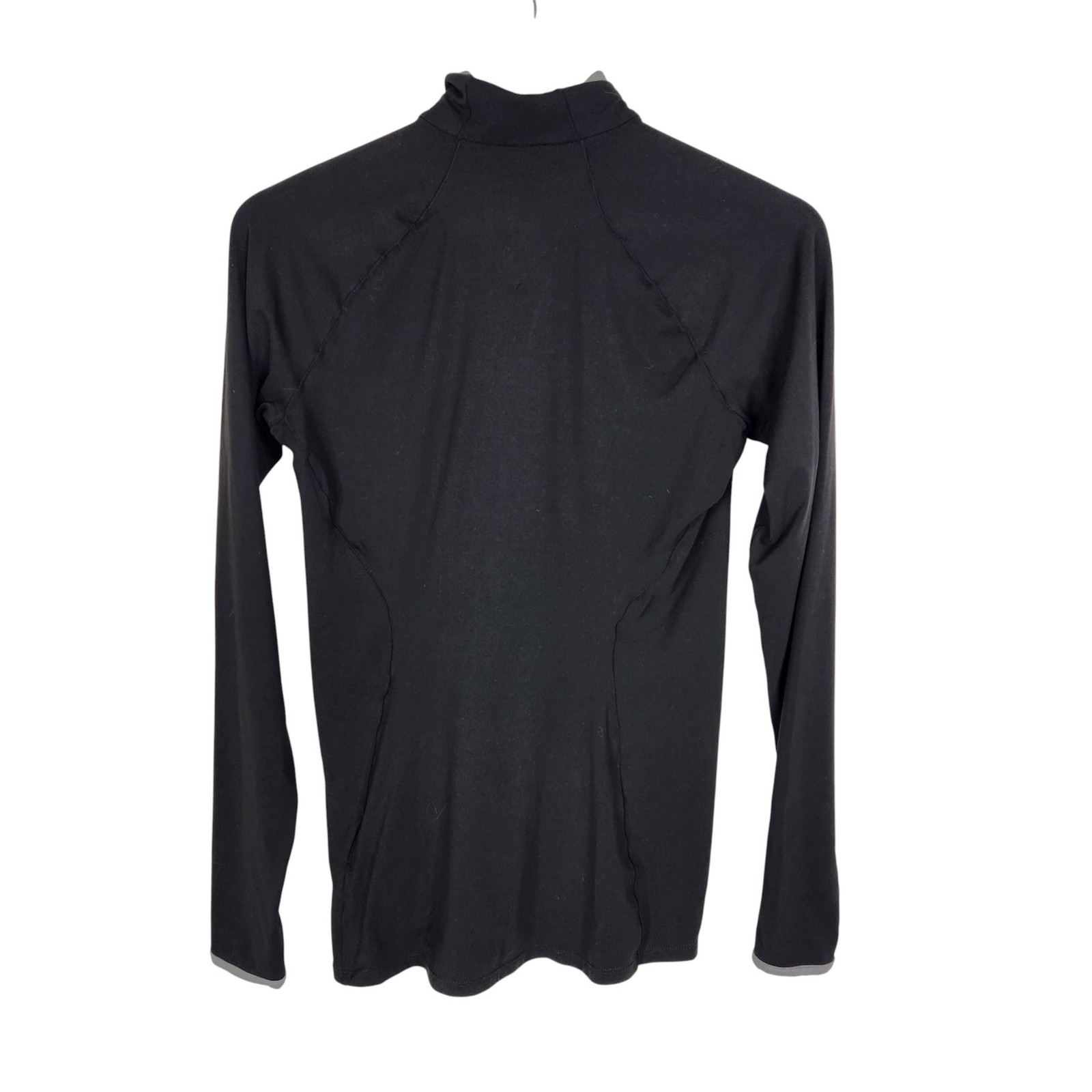 EDDIE BAUER First Ascent Pullover Shirt Womens Small Black Quarter Zip Stretch