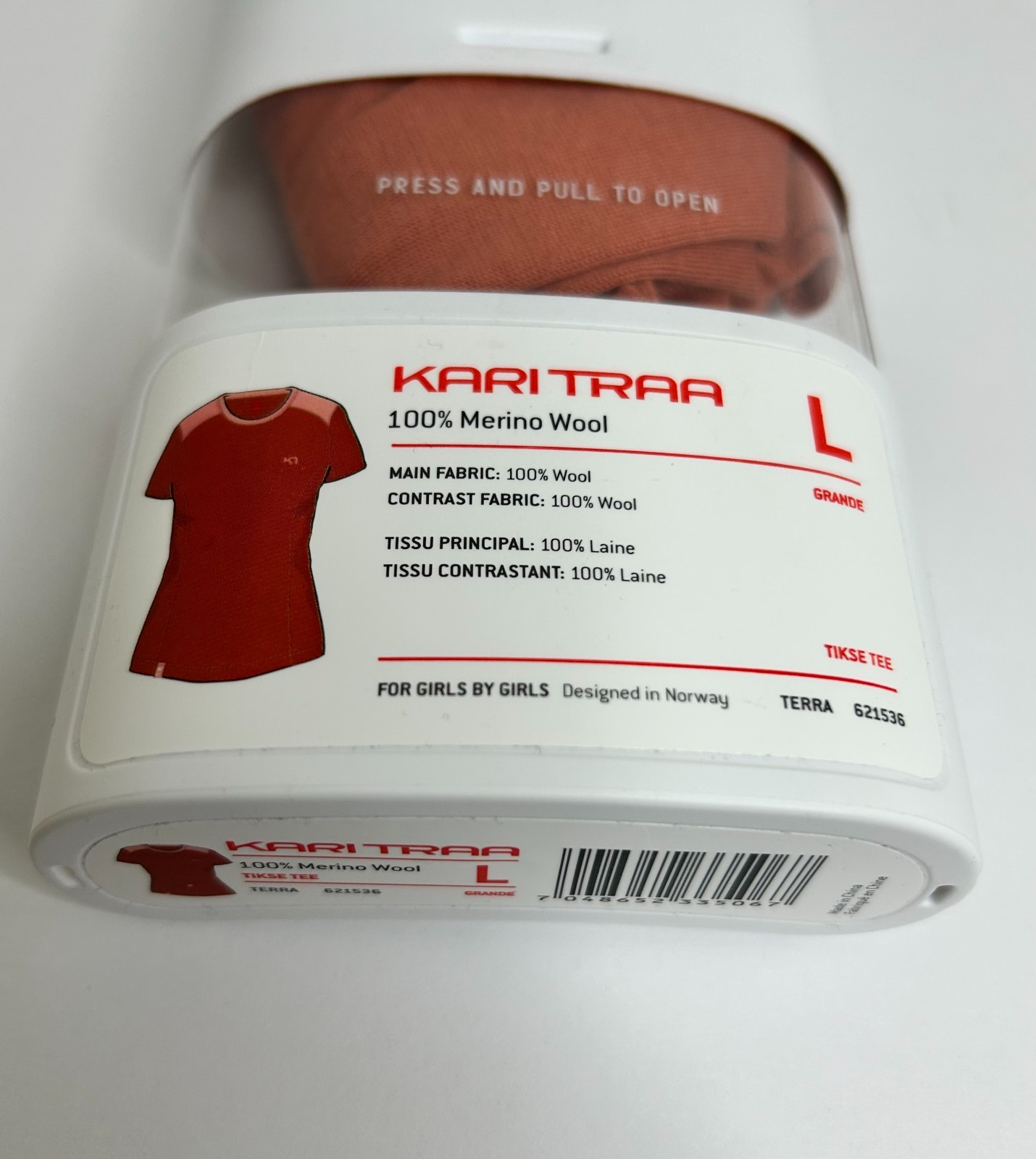 Kari Traa Tikse Tee 100% Merino wool Terra L women’s
