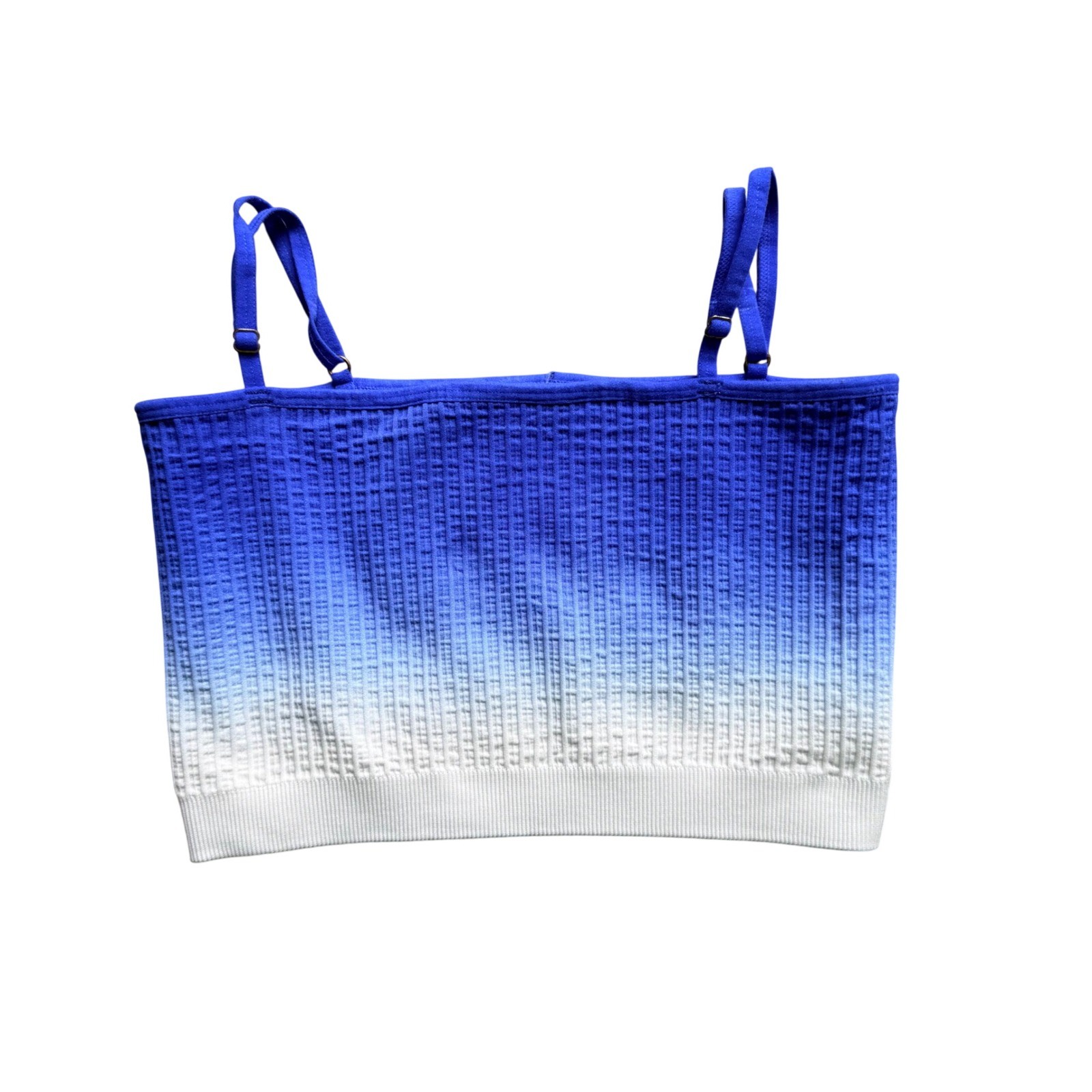 Spiritual Gangster Blue Crop Tank Top Womens XS/S Ombre Summer Festival Beach