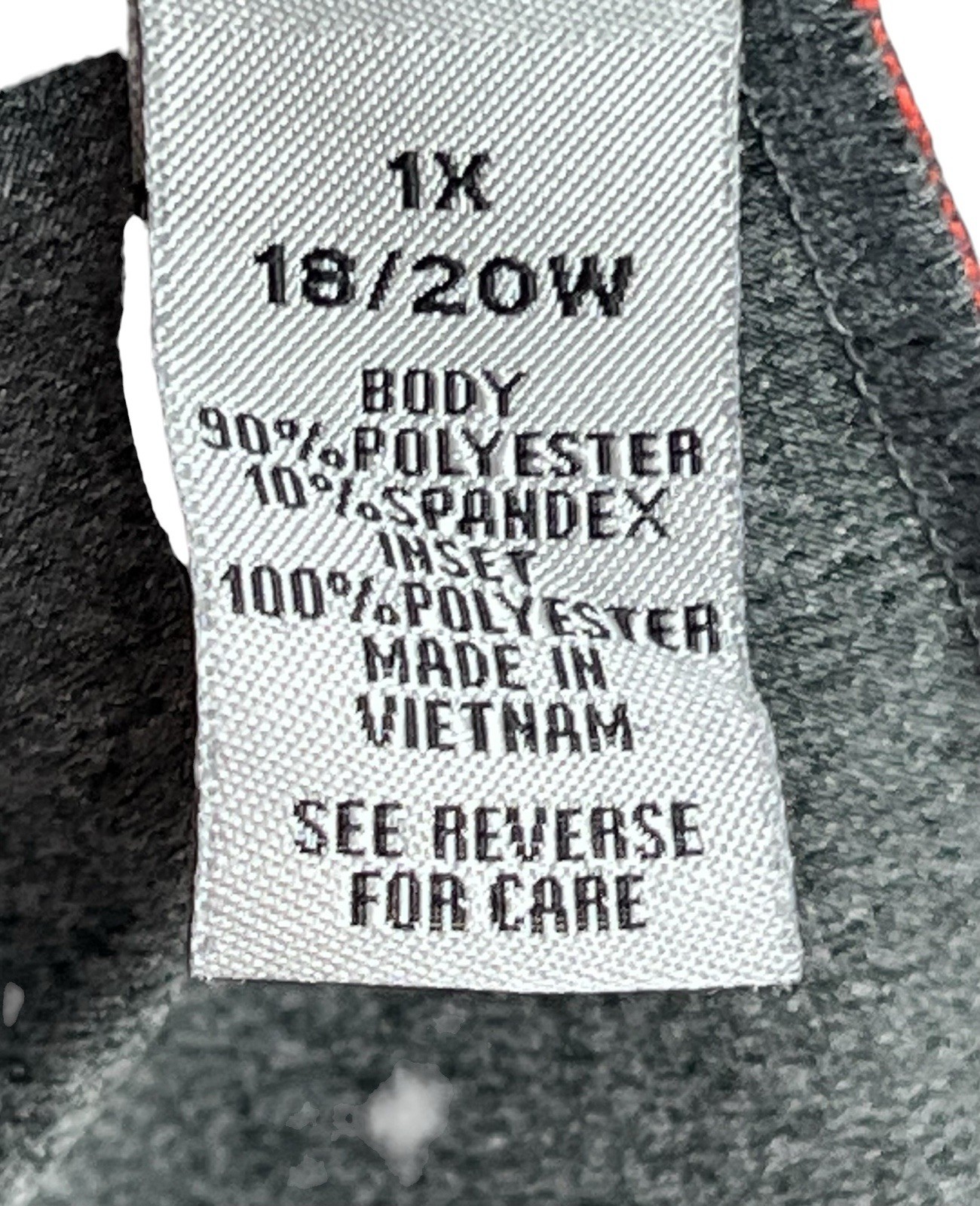Catherines Active-wear Top Plus Size 1X Heathered Gray Neon Colorblock V-Neck