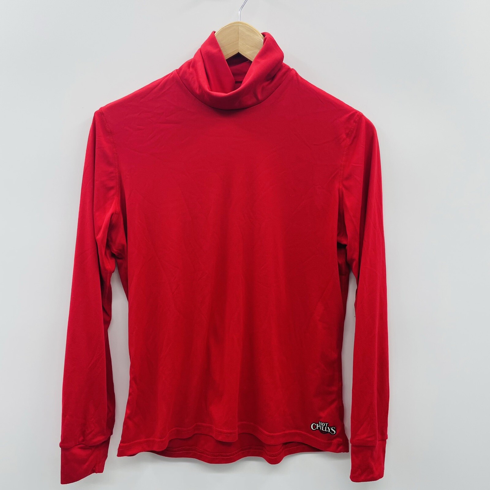 Hot Chilly’s Womens Medium Activewear Fitted Long Sleeve Turtleneck Top 2027
