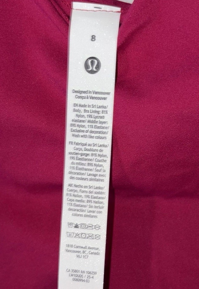 NWT🔅LULULEMON🔅SIZE 8🔅ALIGN TANK🔅BUILT IN BRA🔅AUTHENTIC 🔅JEWEL MAGENTA $68