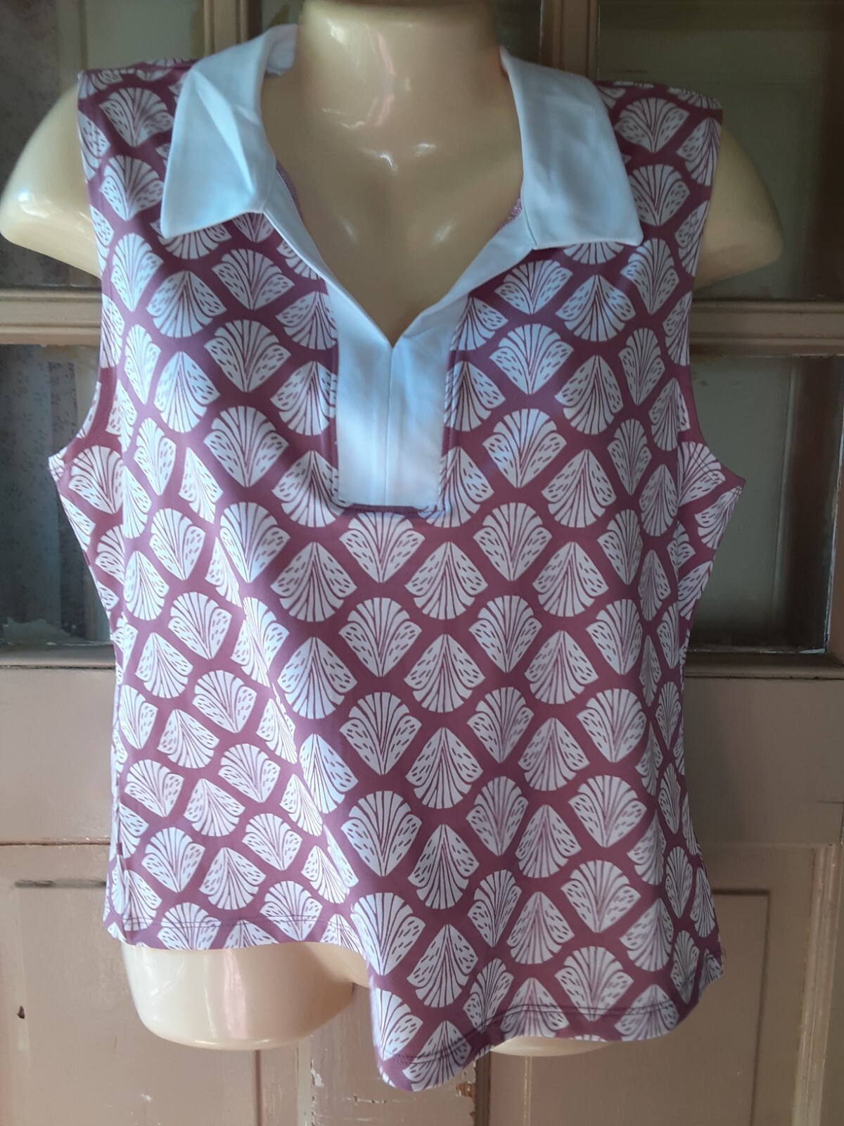 Sigrid Olsen Woman’s Golf/Tennis Sleeveless Polo Size Large NEW WITH TAGS