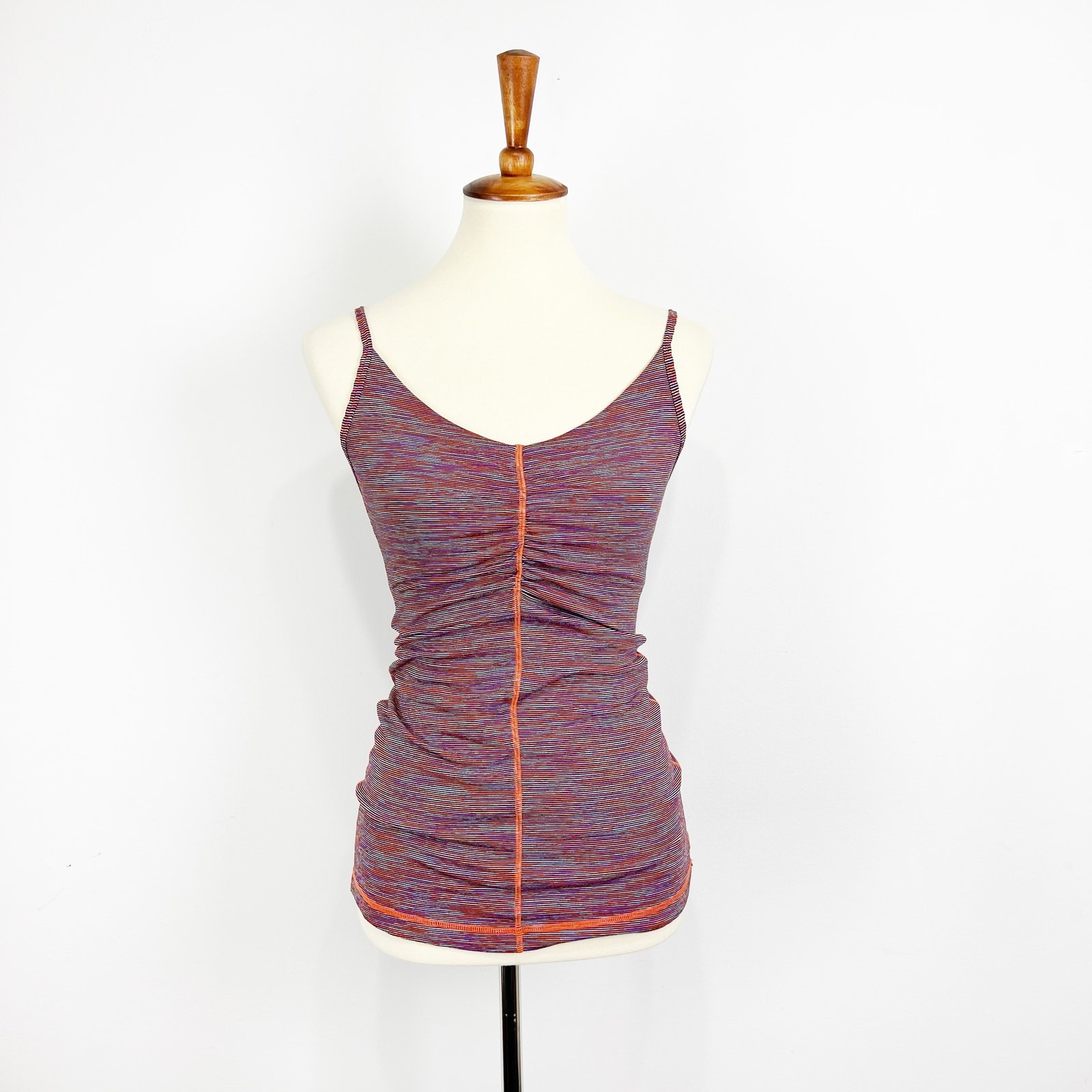 Lululemon Open Your Heart Pink Purple Black Space Dye Tank Top Bra Size 4