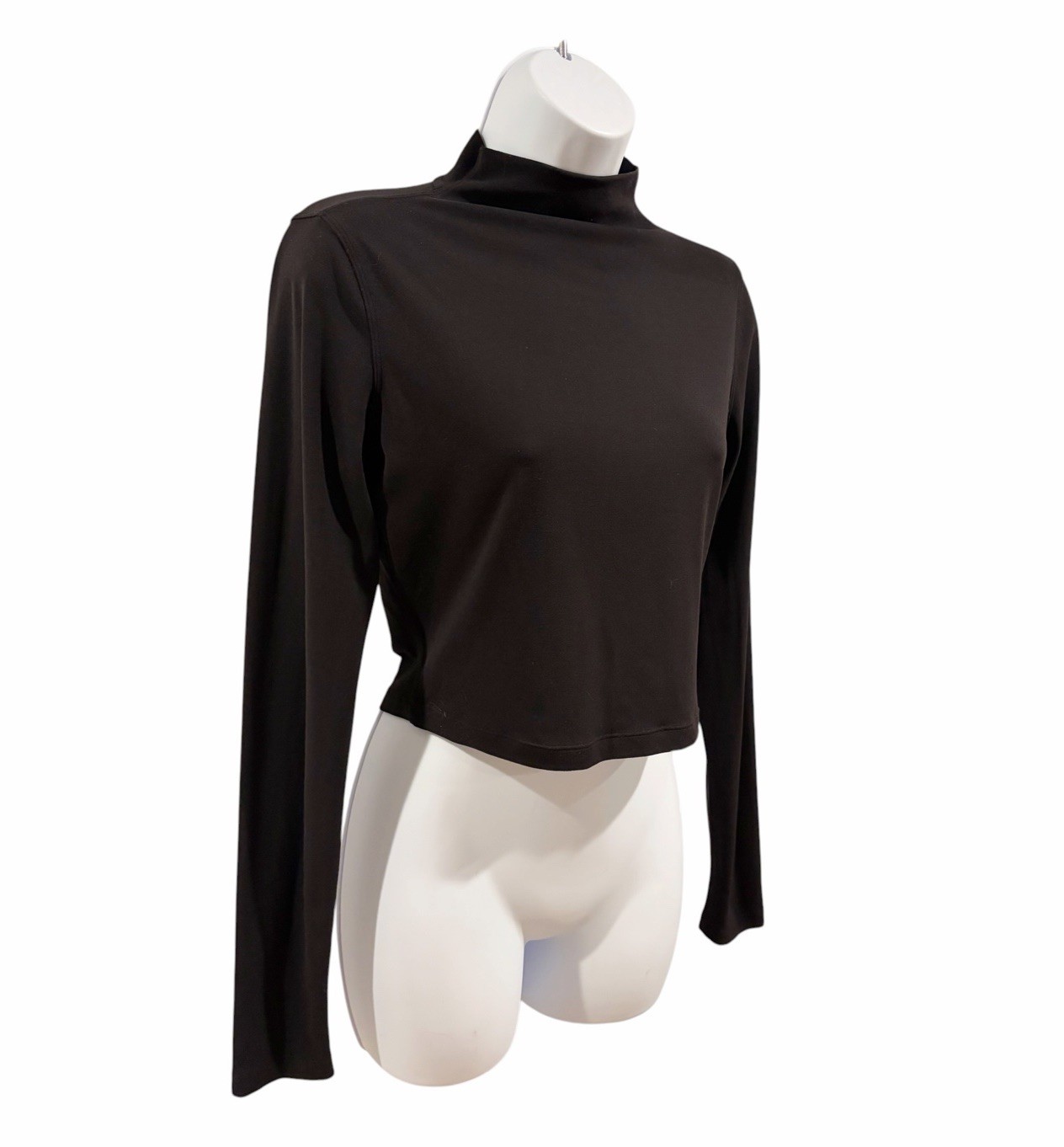 Lululemon Wundermost Ultra-Soft Nulu Supercropped Mockneck Longsleeve Top size 6