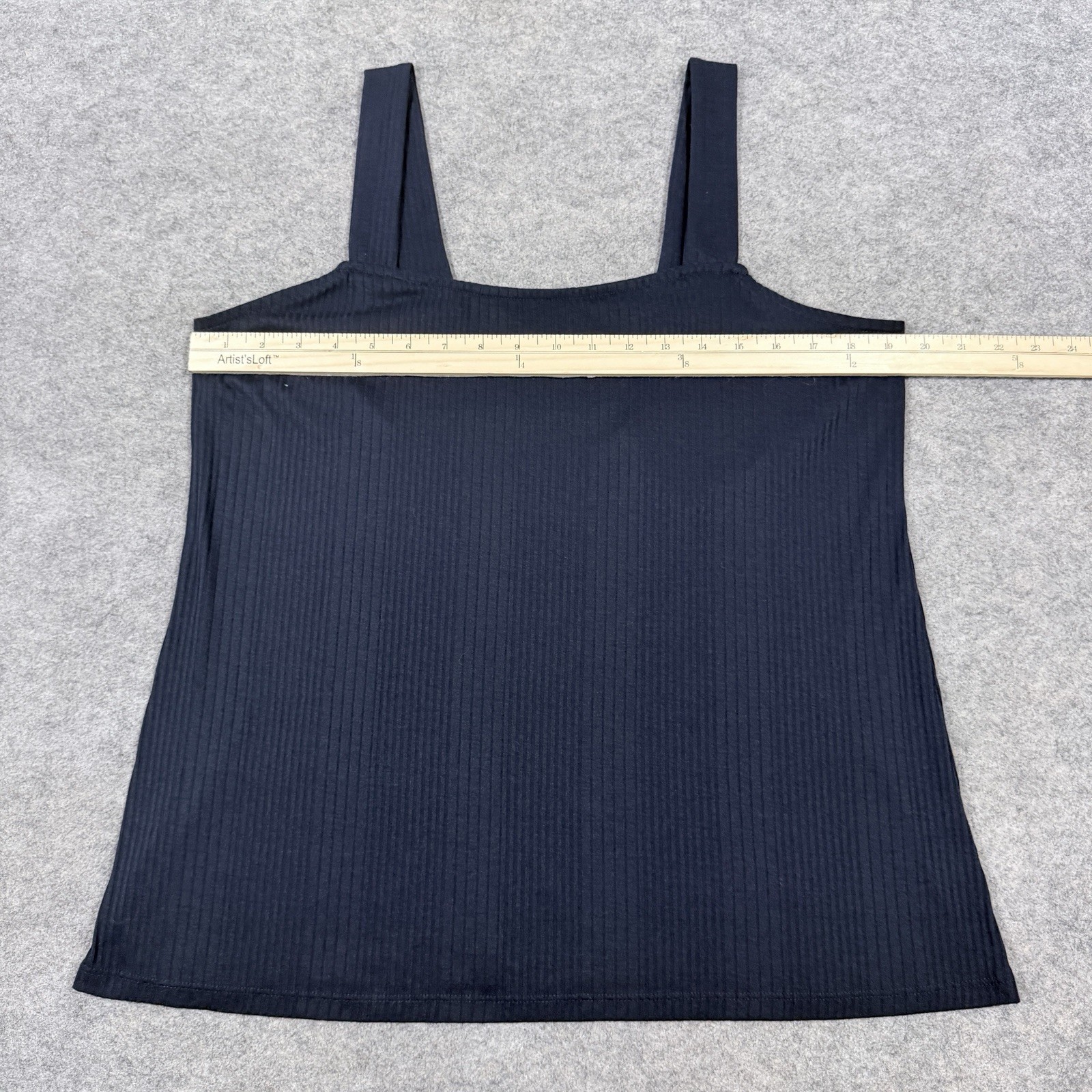 Lane Bryant Casual Ribbed Sleeveless Tank Top Fits Women’s Size 14/16 Navy Blue