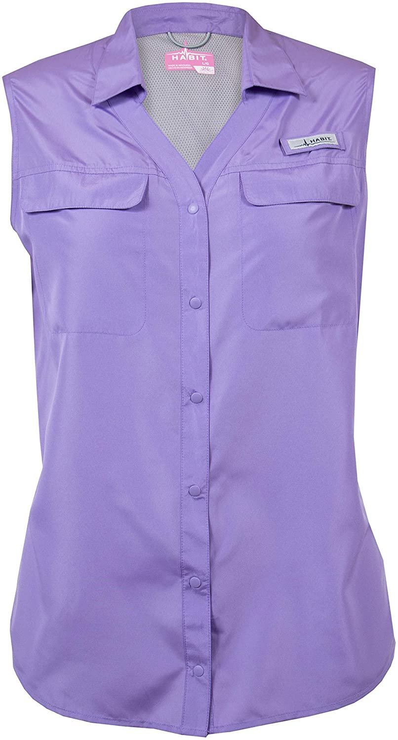 HABIT Women’s Short Sleeve Fishing Guide Shirt Medium