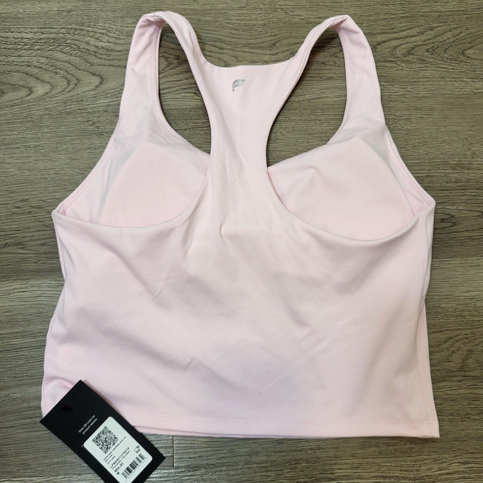 Fabletics Anywhere Cropped Built-In Bra Tank Soft Pink Women’s Size M MSRP $64.9