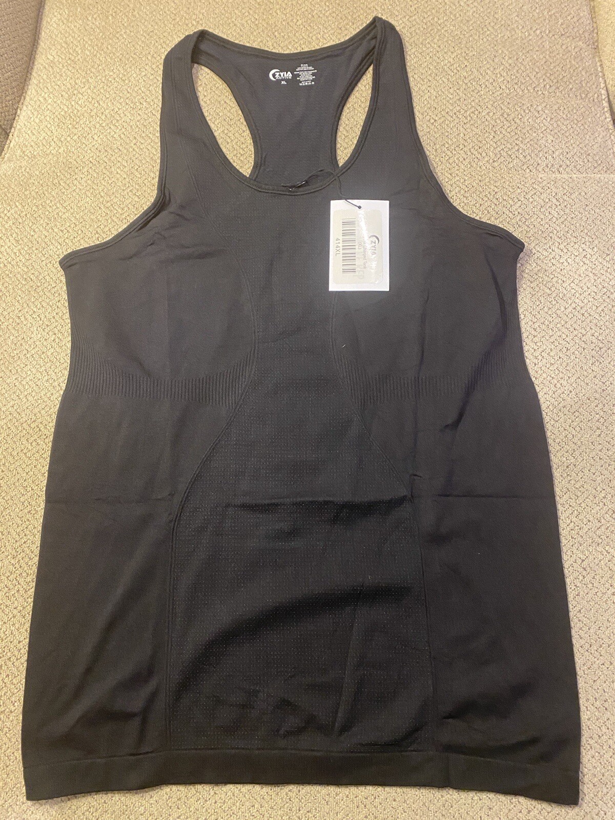 Zyia Active Black Copper Charged Tank XL Tank Top Fitted