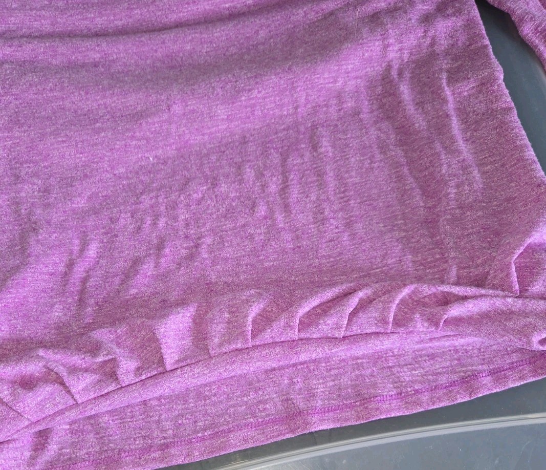 ATHLETA lavender Purple Heather Poly Blend Pullover Workout Activewear Top S