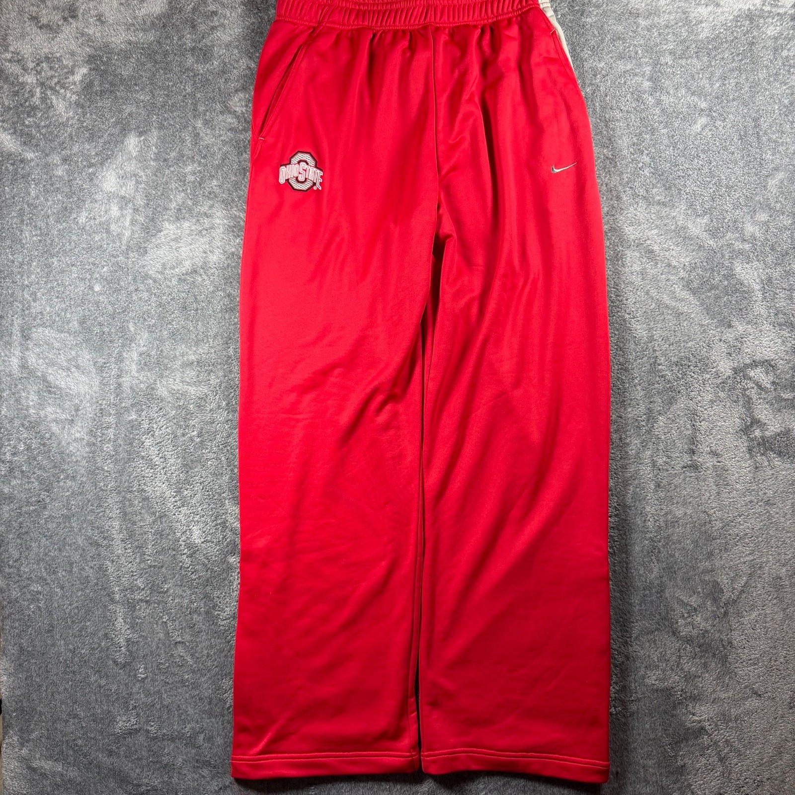 Nike Ohio State Buckeyes Pants Mens XL Red Baggy Track Snap Athletic Y2K
