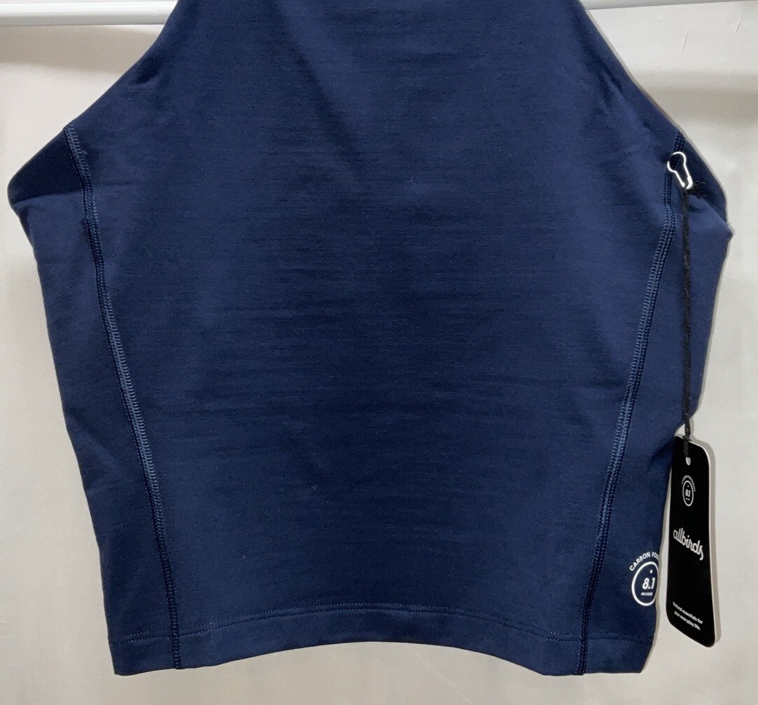 NWT Women’s allbirds Natural Run Form Training Running Tank w/ Shelf Bra Navy S