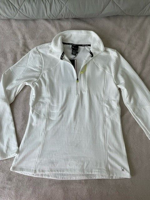 Spyder Active Grid Fleece Half Zip Mock Neck Long Sleeve Women’s Size L SP176R