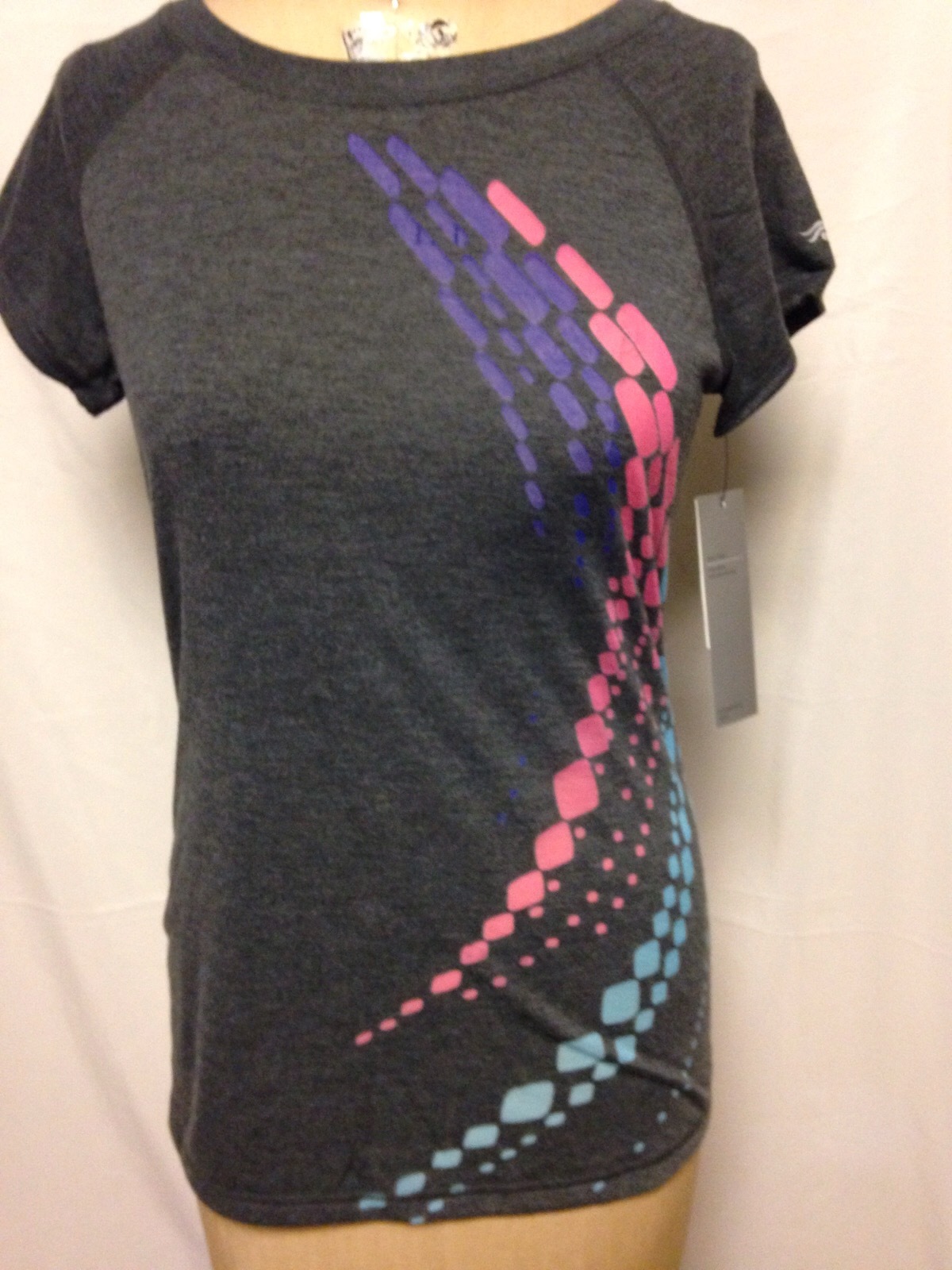 Ideology Essential Short Sleeve Tee Charcoal Heather 761043B250 NWT