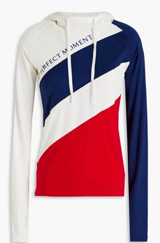 PERFECT MOMENT Women’s Hooded Base Layer Long Sleeve Top LARGE BNWT Ski Sports