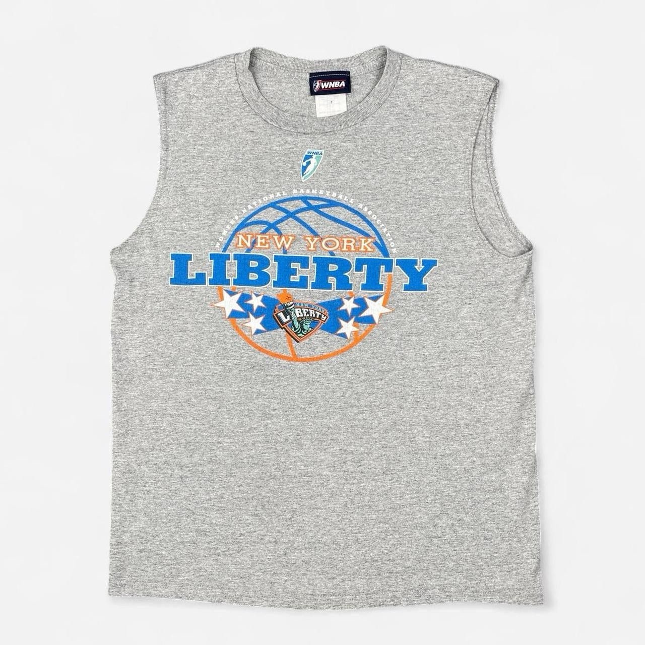 WNBA New York Women’s Basketball Sleeveless T Shirt M Grey Sports Gym Workout