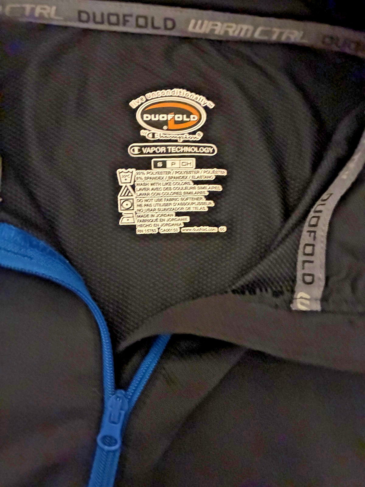 Duofold Champion WarmCTRL Quarter Zip Base Layer Shirt Womens S Black BlueDuofol