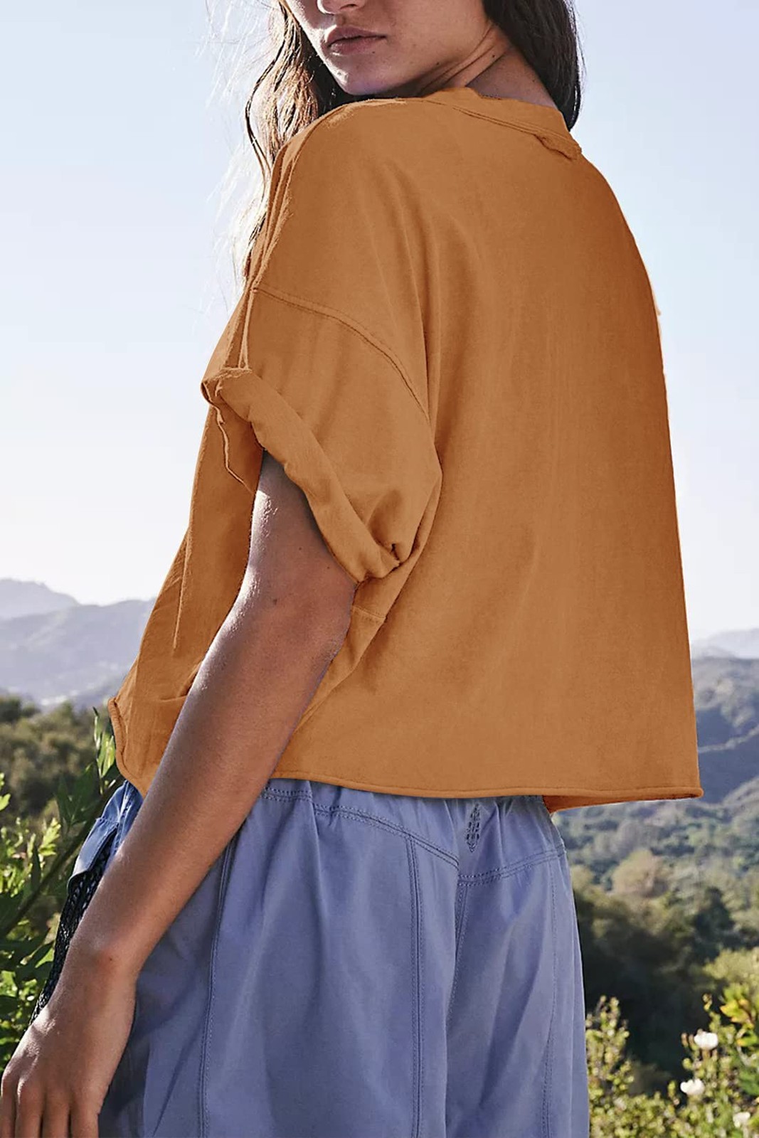 Oversized Workout T Shirts for Camel