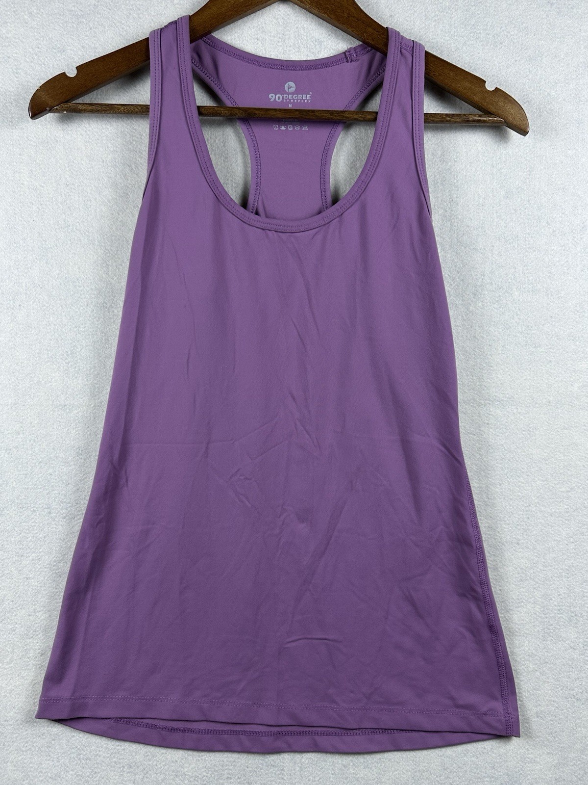 90 Degree By Reflex Tank Top Womens Medium Purple Racerback Activewear