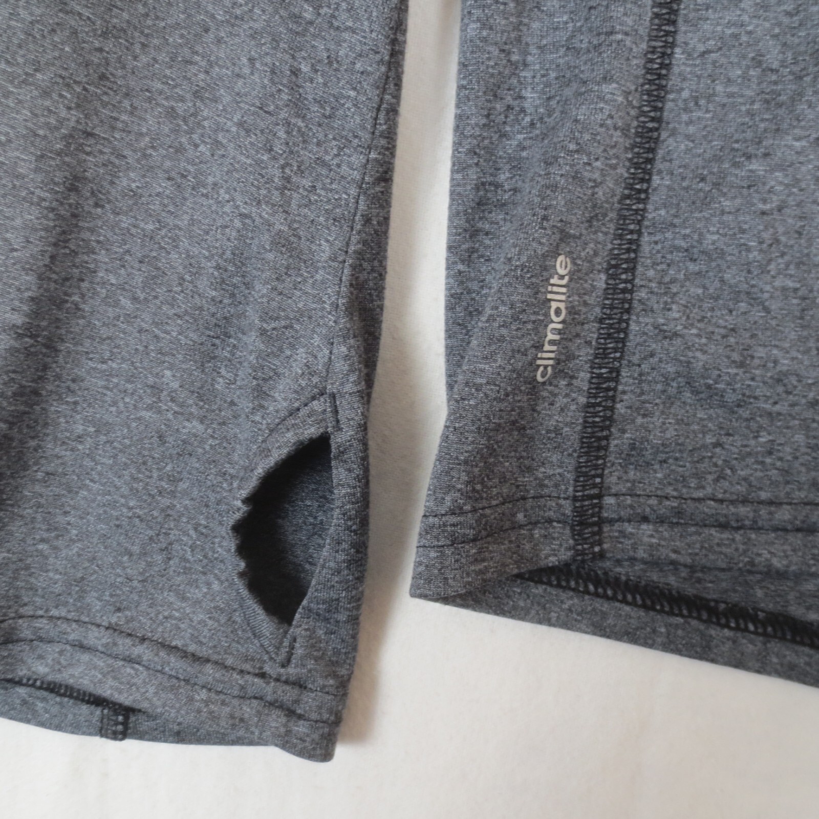 Adidas Climalite 1/4 Zip Pullover Womens M Gray Running Thumb Holes Lightweight