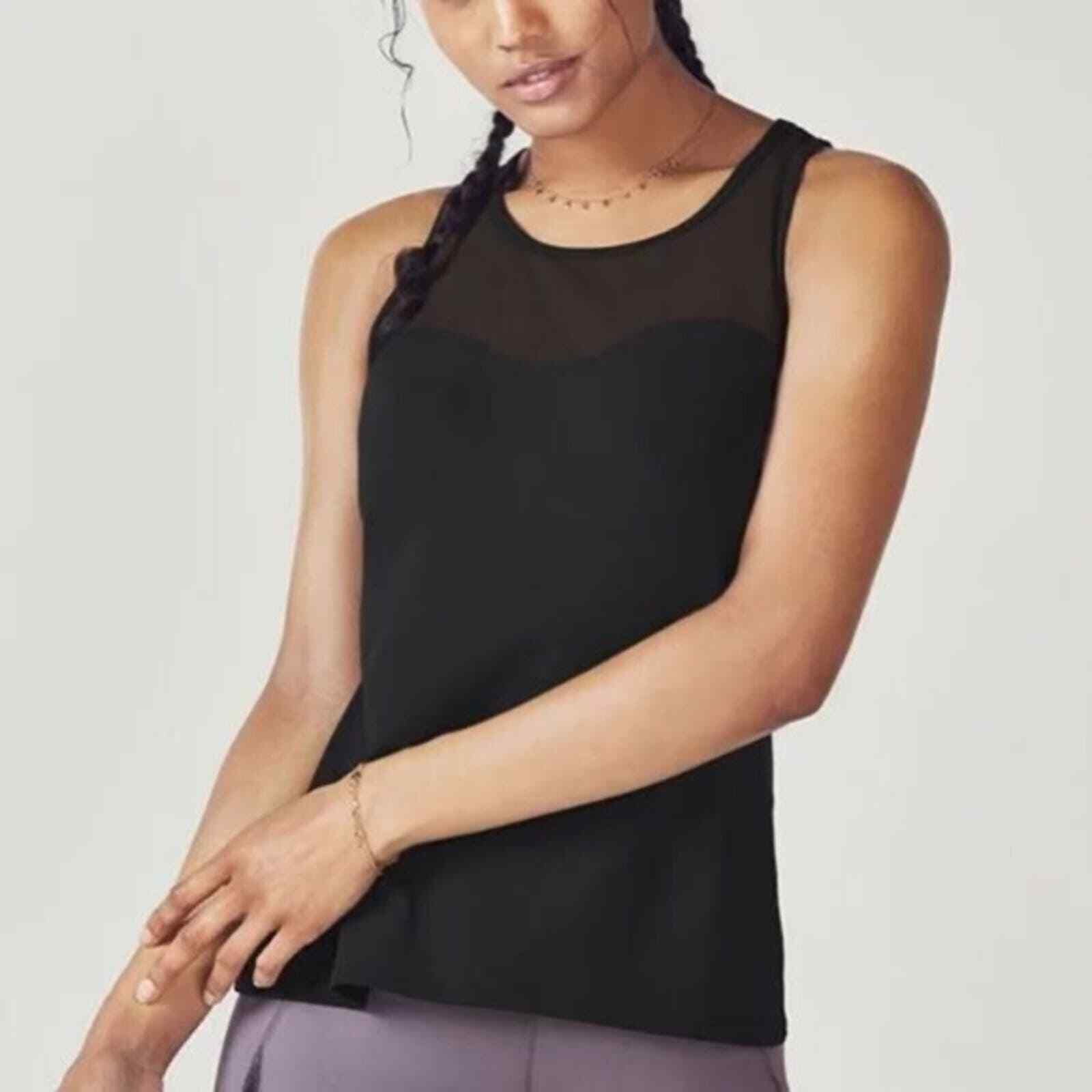 FABLETICS size XL Helena tank semi sheer sweetheart moisture wicking power mesh