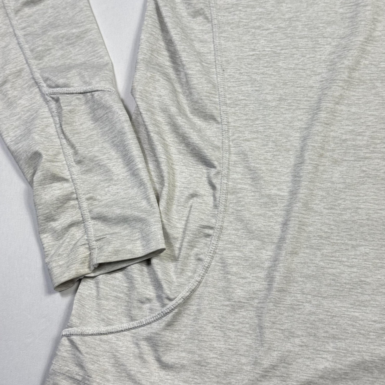 Straight Down Pullover Womens Medium Gray Long Sleeve 1/4 Zip Golf Stretch Top