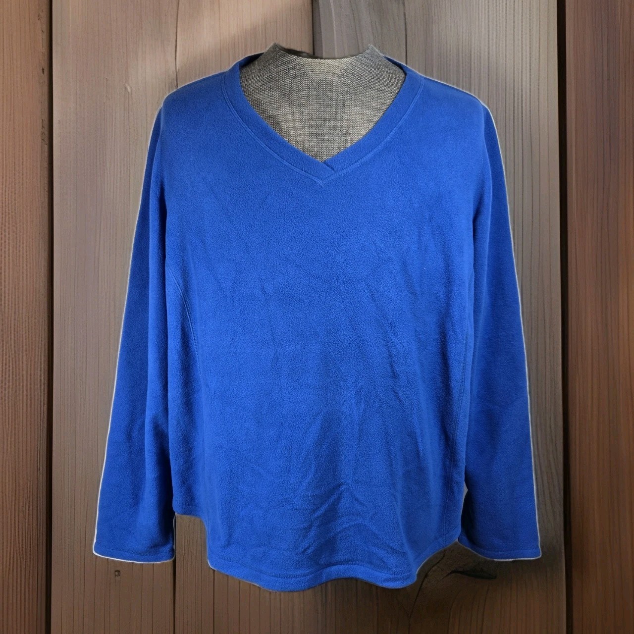 Be Inspired Activewear Shirt Womens 2XL Blue Long Sleeve Microfiber Fleece