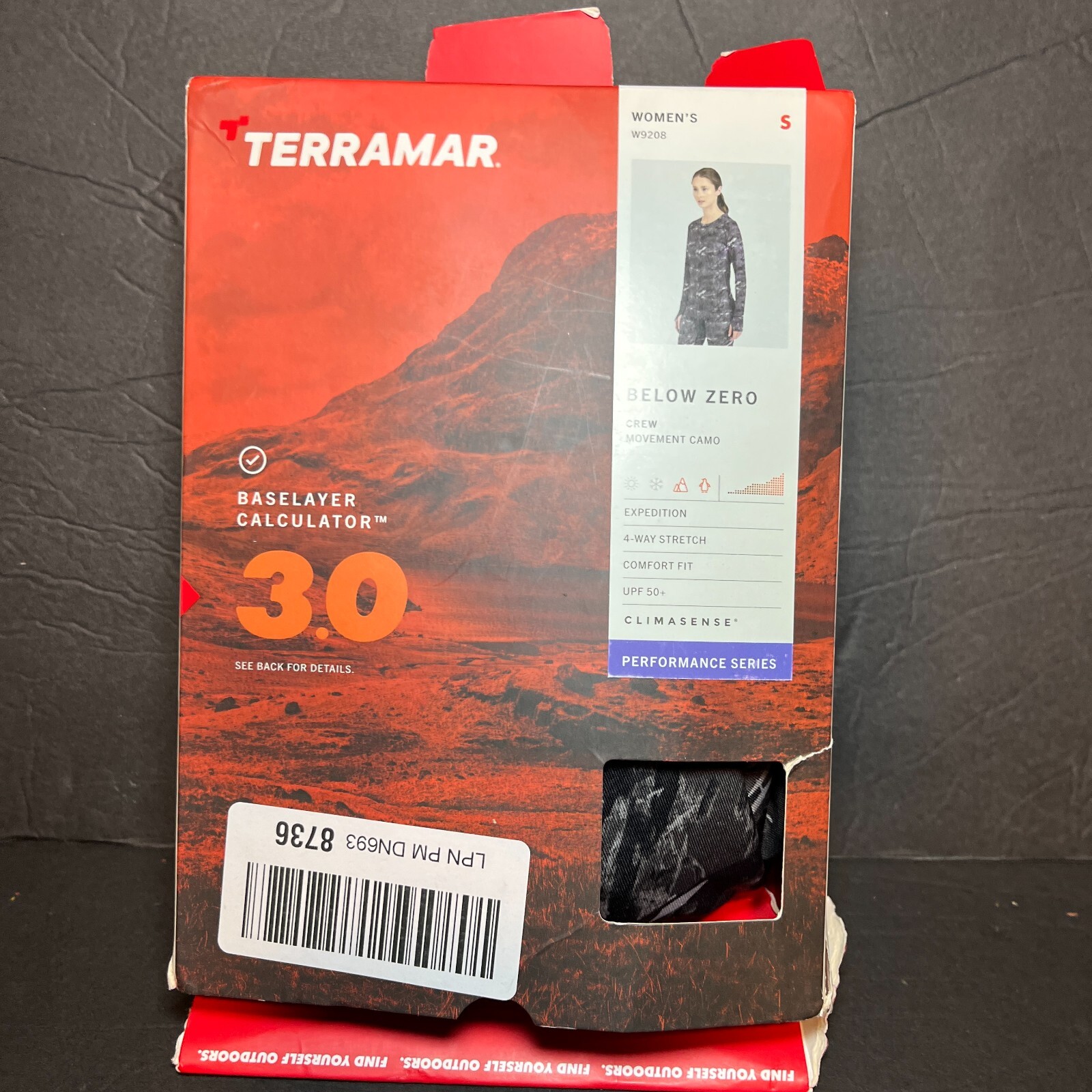 Terramar Below Zero Scoop-Neck Long Sleeve Base Layer Shirt Movement Camo Small