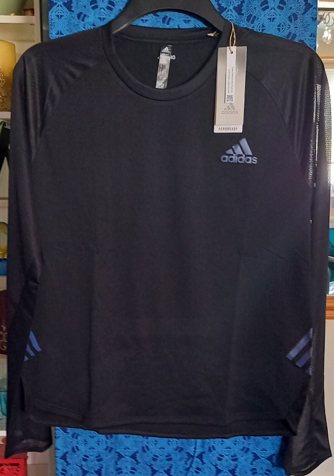 adidas Black Parley Adizero Long Sleeve Running T-Shirt (Multiple Sizes Avail.)