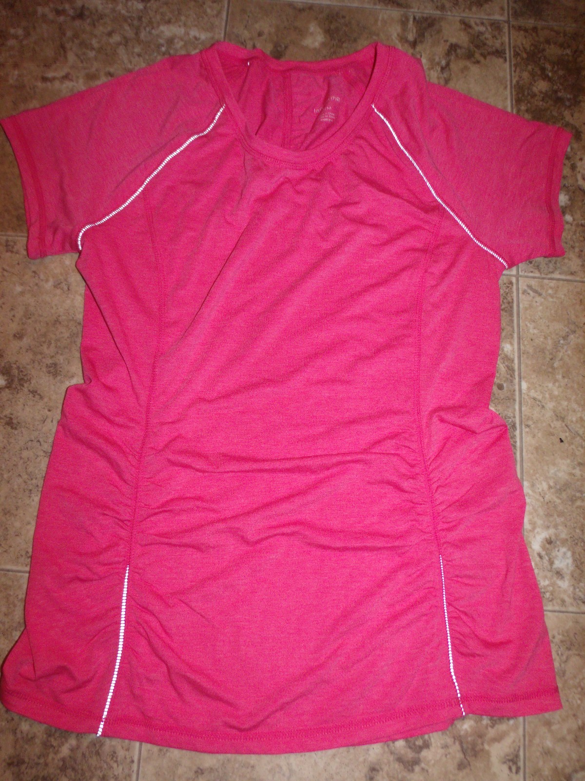 New Womens Tangerine Athletic Shirt Active Blue Pink Tomato Gray Purple S M