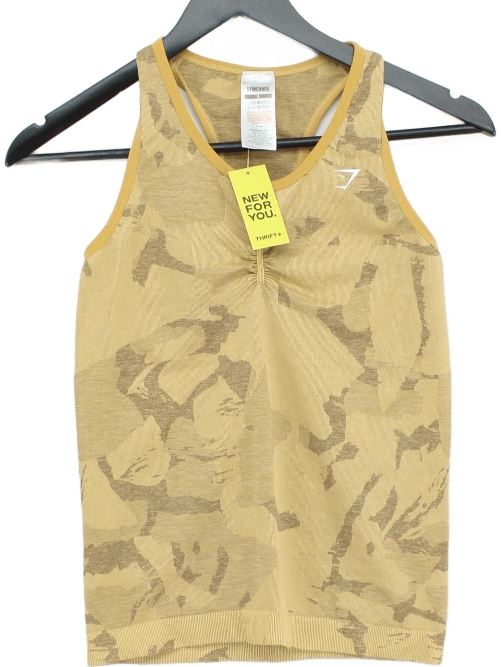 Gymshark Women’s T-Shirt S Tan Polyamide with Polyester, Elastane Basic
