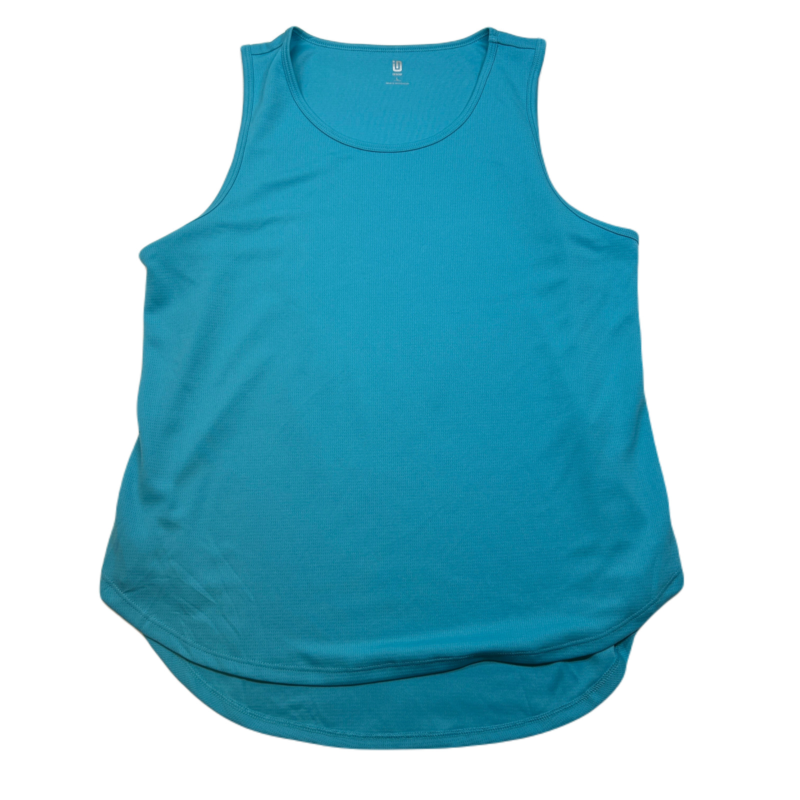 ID Ideology Birdseye Mesh Tank Top Womens Large Sea Shore Teal Blue