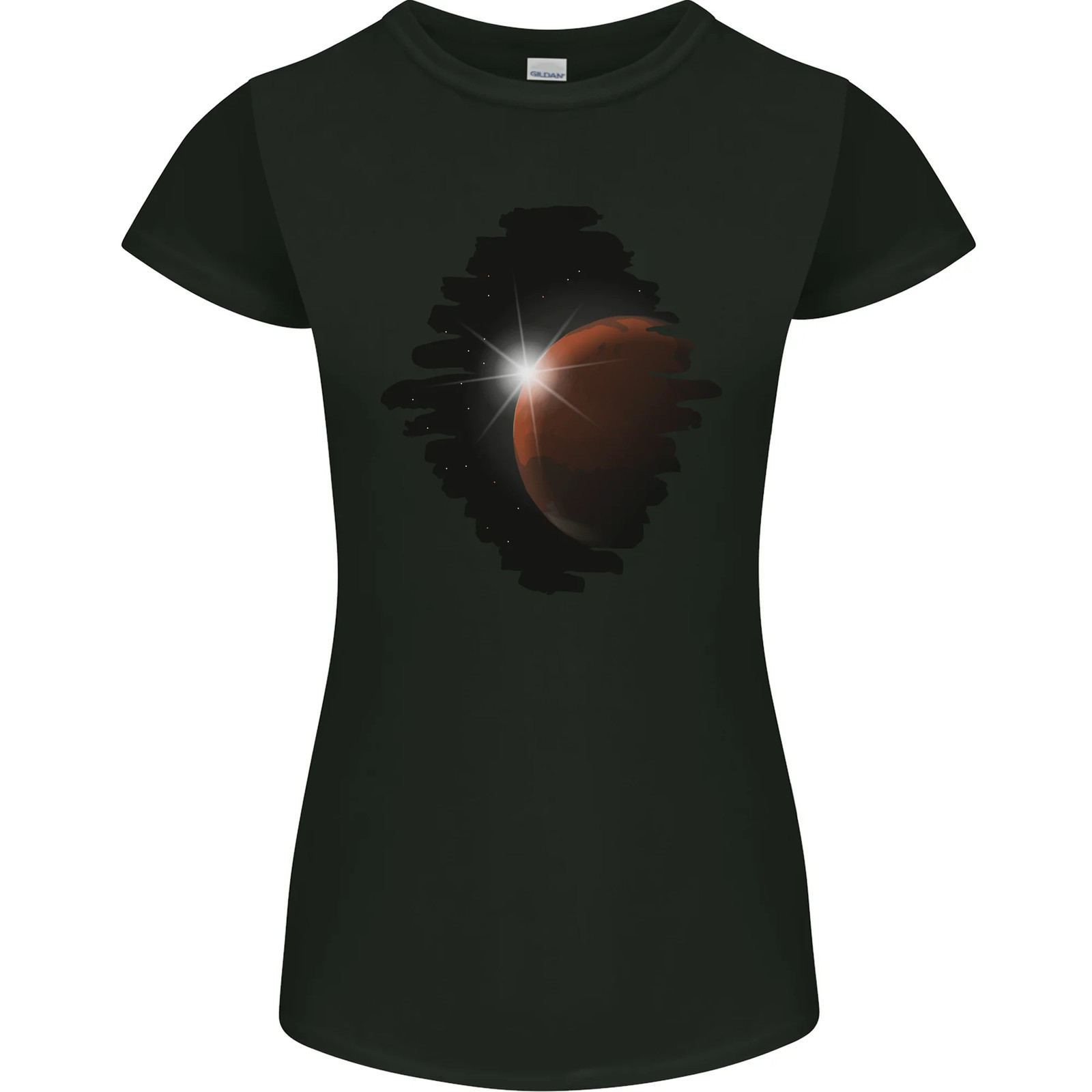 Space Planet Sun Flare Universe Womens Petite Cut T-Shirt