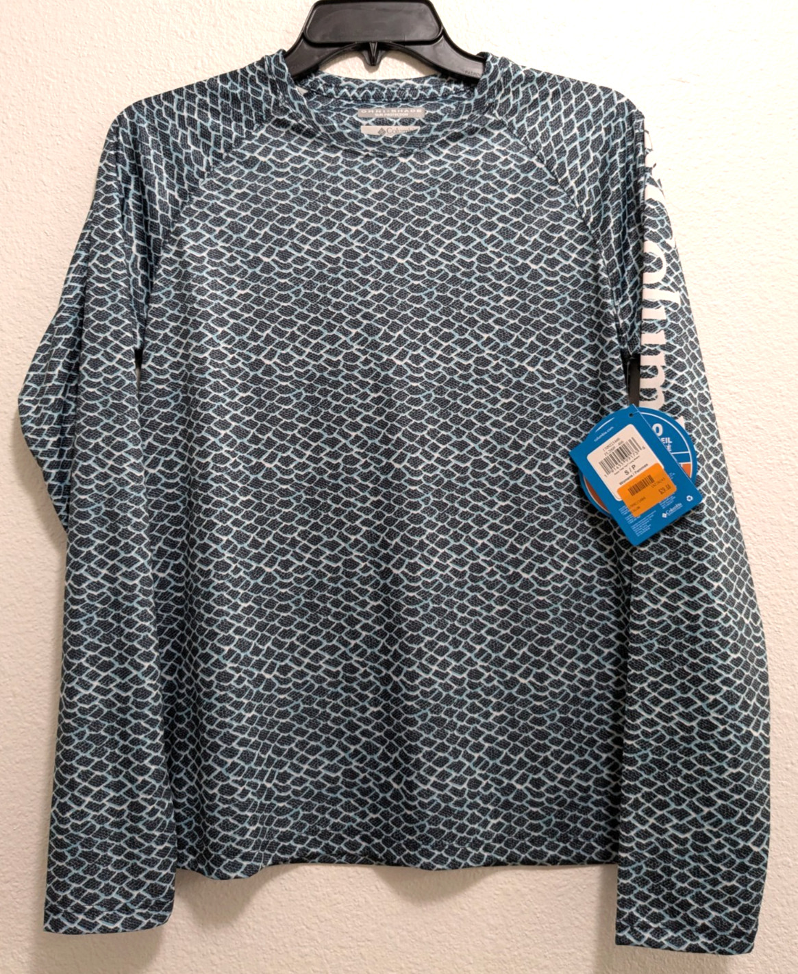 Columbia PFG Women’s Blue Fish Scale Omni-Shade Shirt Size Small Long Sleeve Nwt