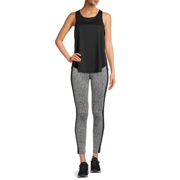 Avia Women’s Active Lifestyle Crewneck Tank Top, Black, X-Small 0-2
