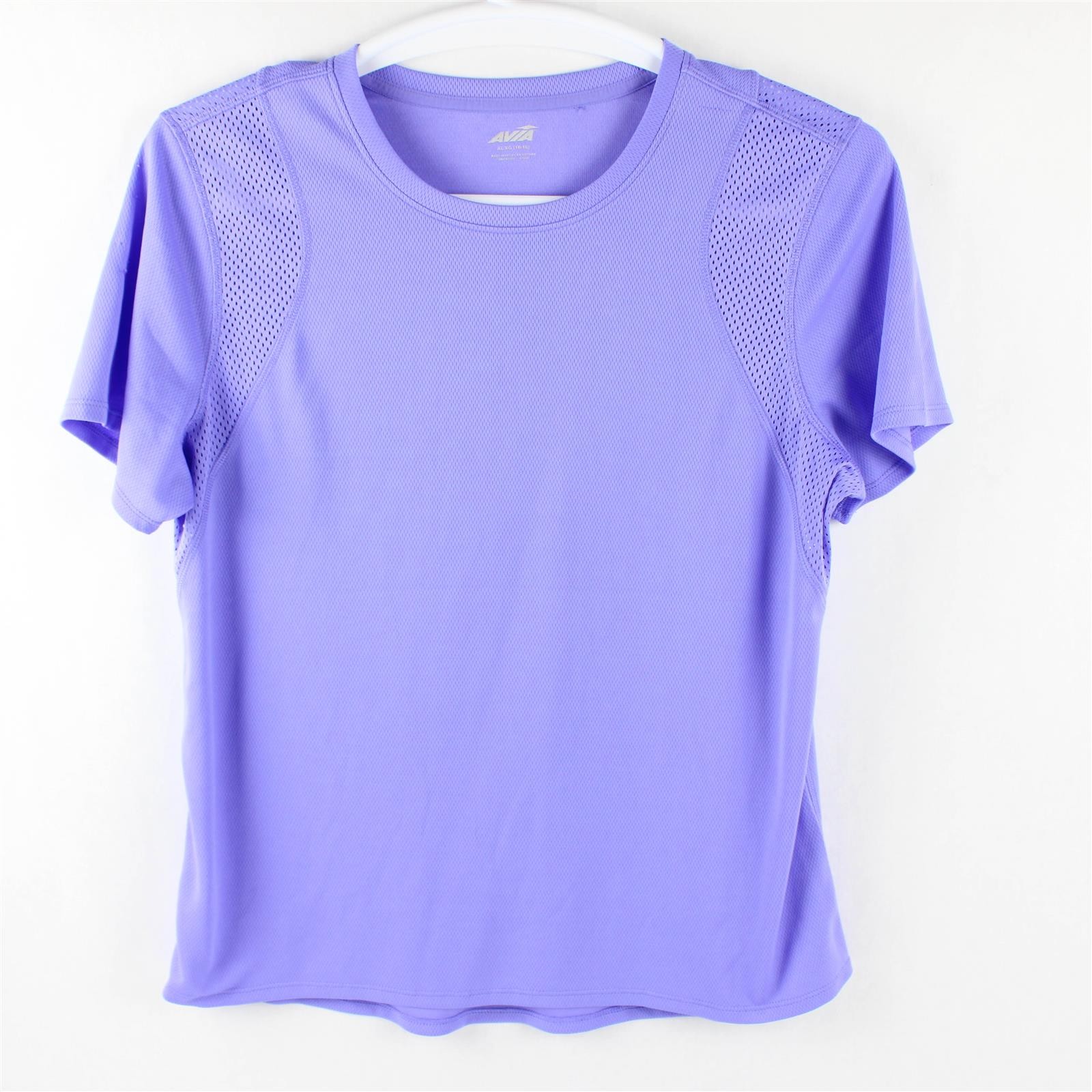 Avia Solid Purple Color Short Sleeve Activewear Top Women’s Size XL (16-18)
