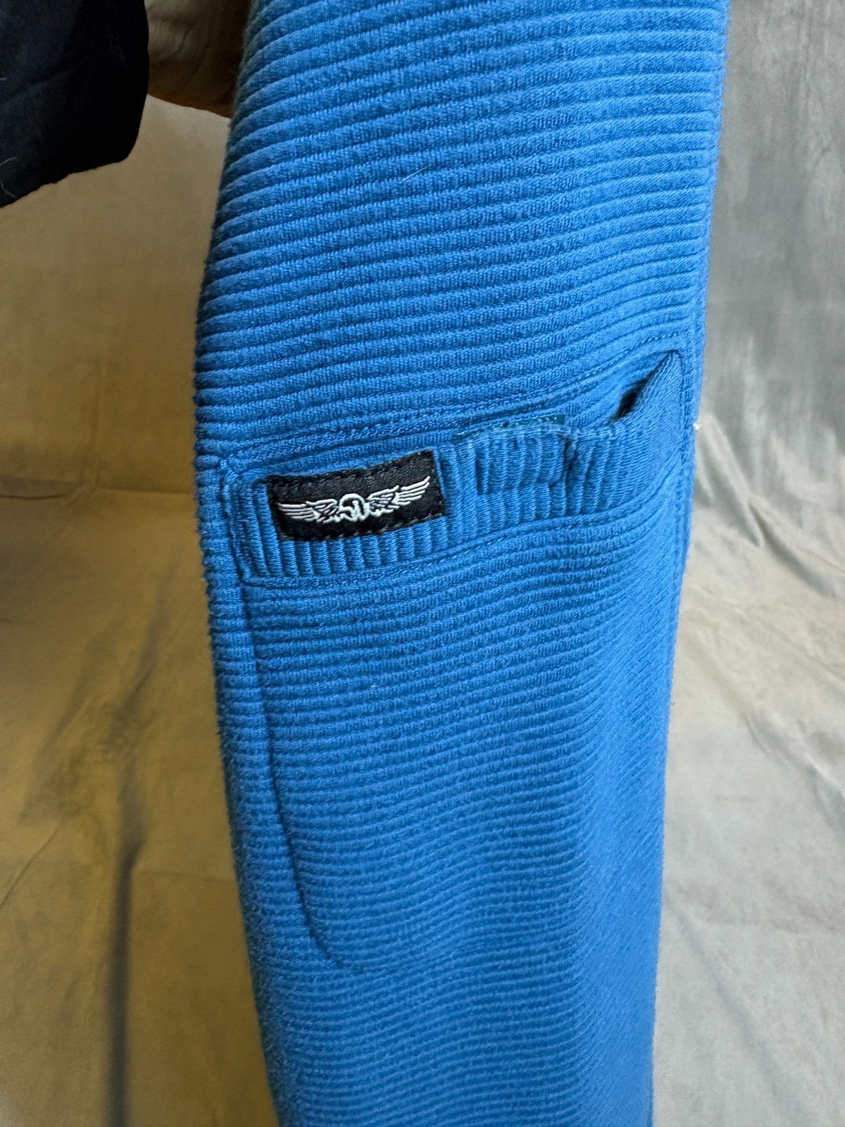 Straight Down Broadmoor Blue Pullover Womens 1/4 Zip Golf Performance Ribbed XL