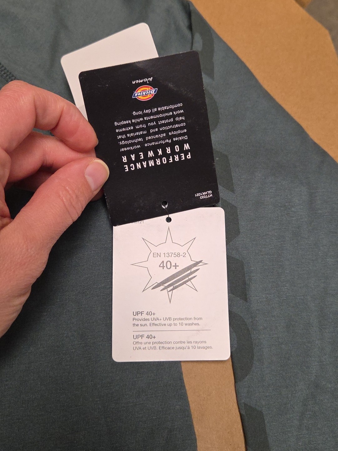 NWT Dickies Cooling Temp-IQ Performance Workwear Hooded Sun Shirt Medium Green
