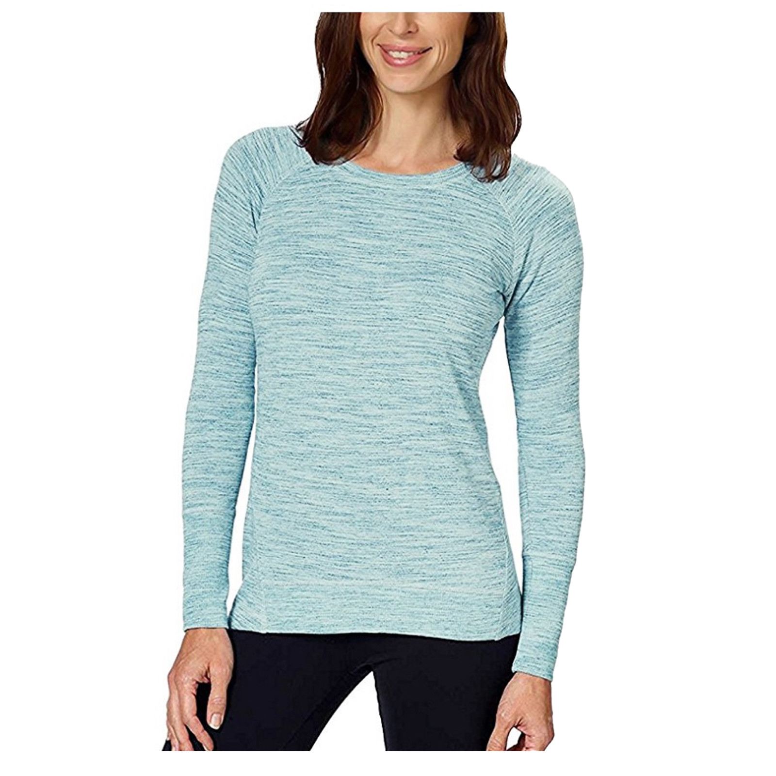 Champion Womens Lightweight High Low Hem Long Sleeve Crew Neck Tee