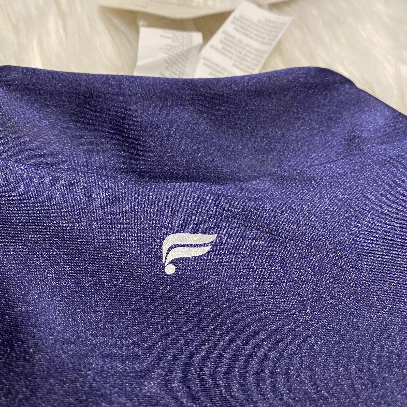 Fabletics Tank Top Medium Blue Leilani Zip Front Built In Bra Impact NEW