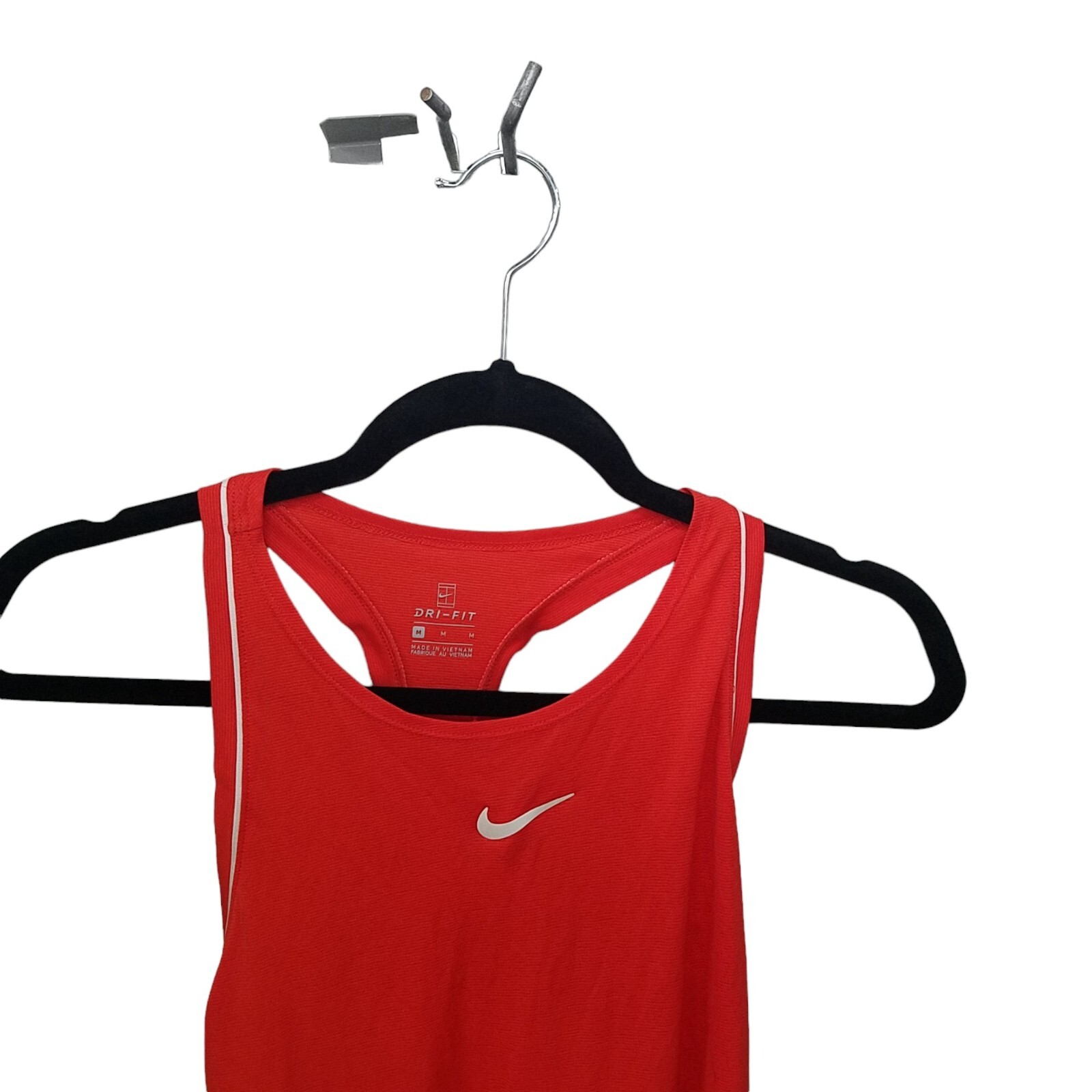 Nike Womens Sz M Orange Solid Sleeveless Dri-Fit Muscle Tee Tank Top